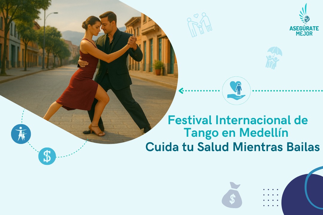 Pareja bailando tango en la calle, Festival Internacional de Tango en Medellín