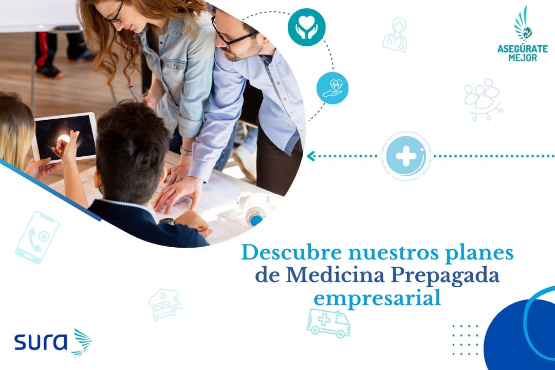 Equipo de trabajo en reunión, planes de medicina prepagada empresarial
