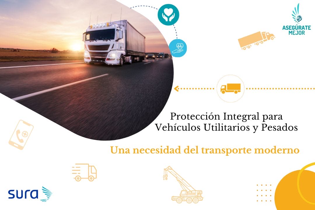 Camión de carga en carretera al atardecer, protección integral para vehículos utilitarios y pesados