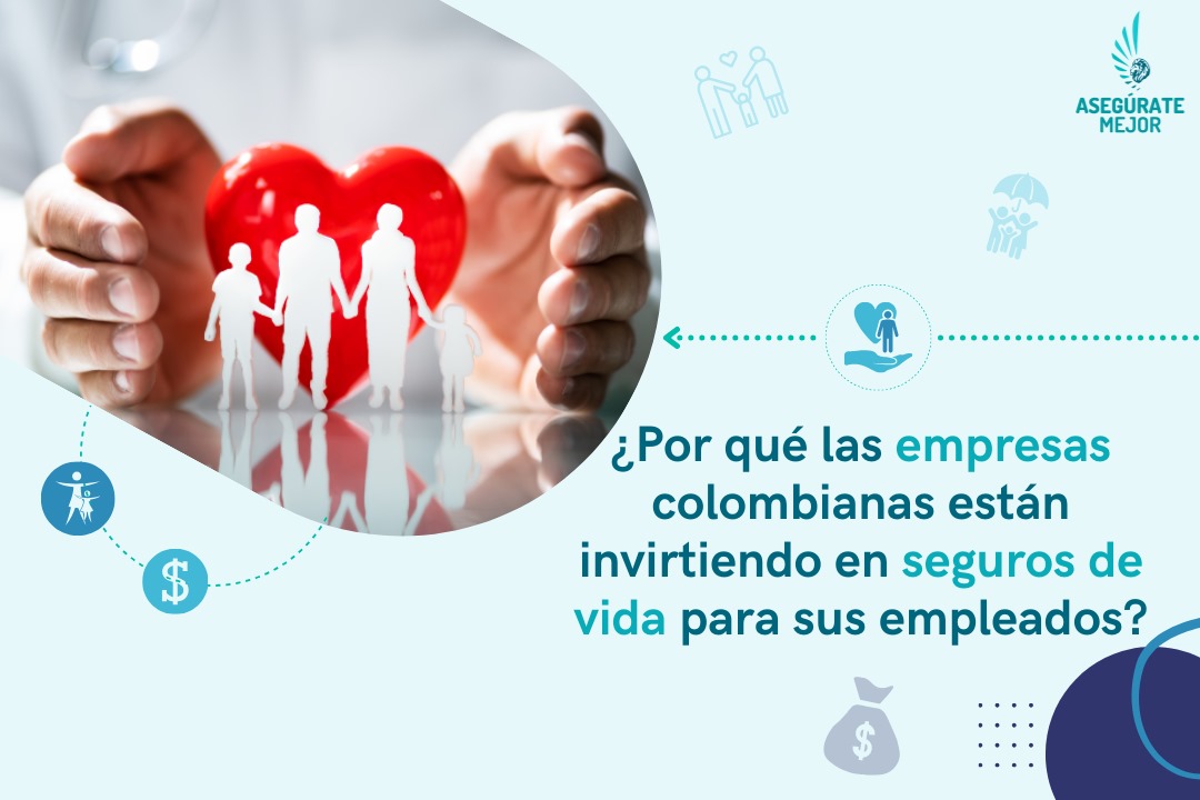 Manos protegiendo figuras de familia y un corazón, seguros de vida para empleados