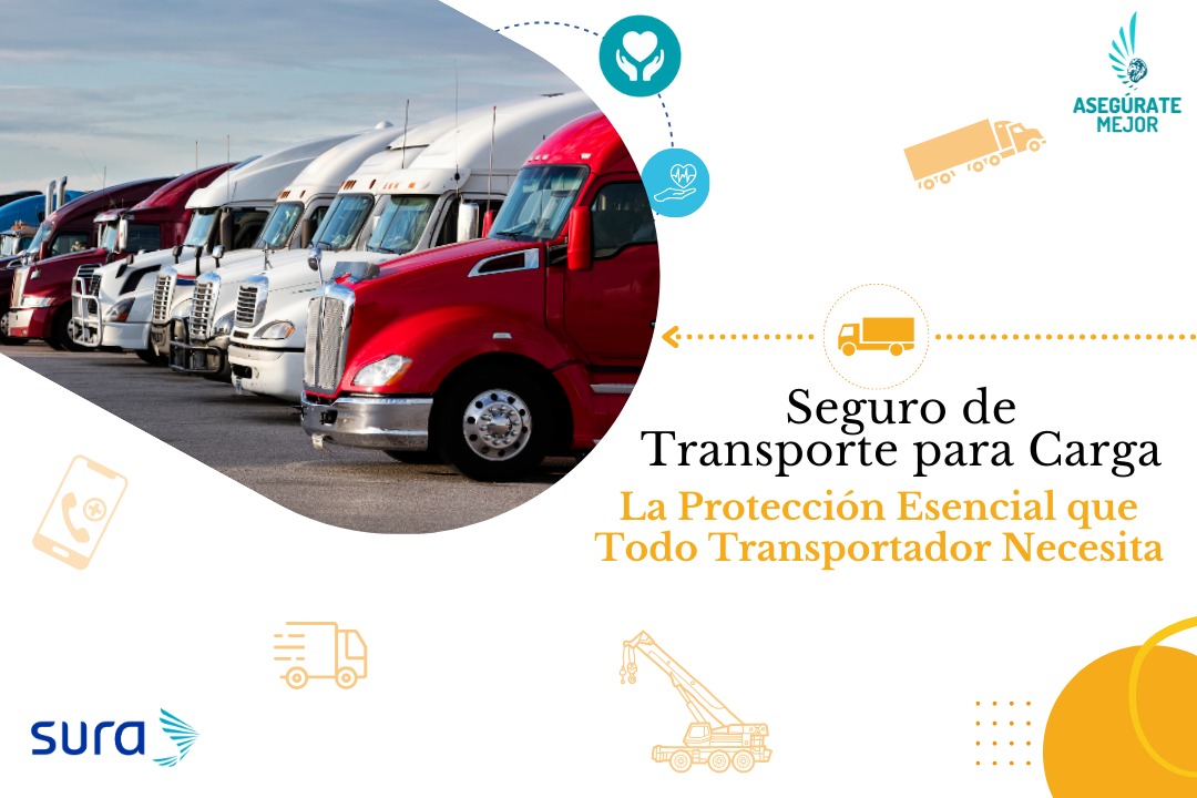 Flota de camiones de carga estacionados, seguro de transporte para carga
