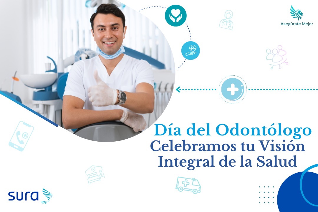 Odontólogo sonriente en su consultorio por el Día del Odontólogo