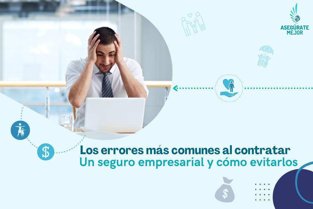 Empresario preocupado frente al portátil, errores comunes al contratar un seguro empresarial