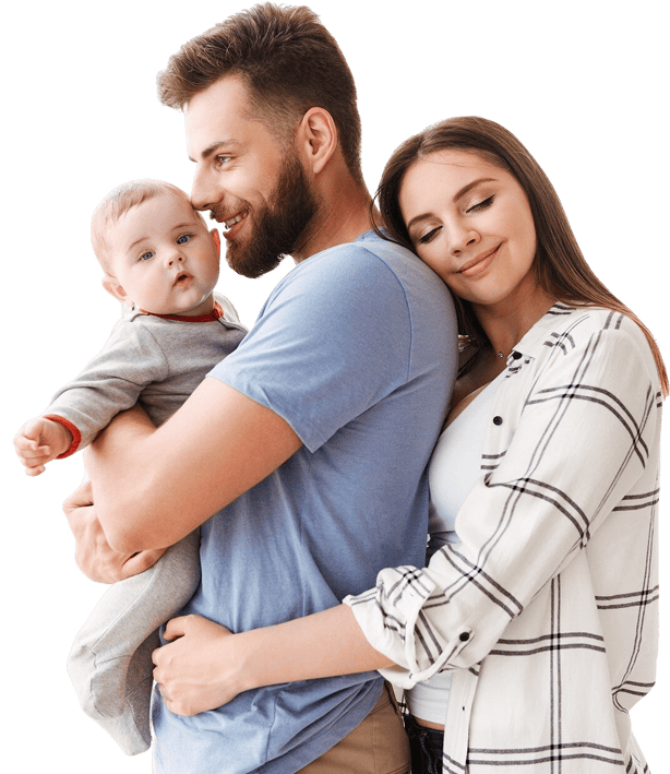 Seguro de vida deudor Bolívar 1 familia abrazandose feliz