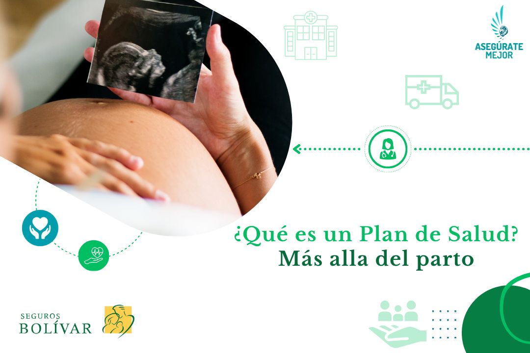 Manos sosteniendo una ecografía sobre el vientre de una embarazada, qué es un plan de salud
